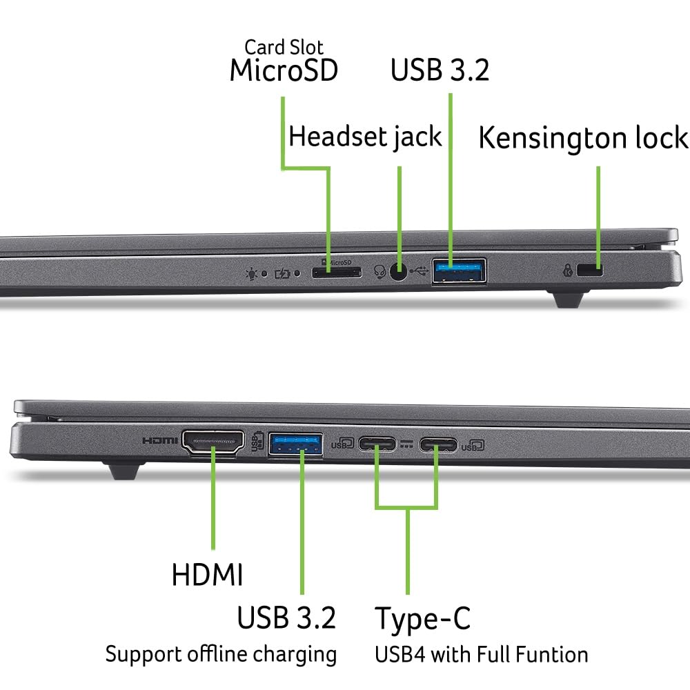 Acer Aspire 16 AI (A16-11M-X1CW) KI Laptop, Copilot+ PC, 16" WUXGA IPS 120Hz Display, Qualcomm Snapdragon X X1-26-100, 16 GB RAM, 512 GB SSD, Qualcomm Adreno GPU, Windows 11, QWERTZ Layout 5