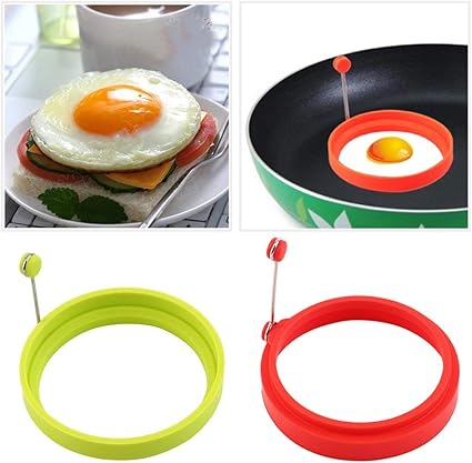 Formulauff Anello Per Crepes Alle Uova Al Piatto In Silicone Omelette Uova Al Piatto Sha Shaper Uova Rotondo Stampo Per La Cottura Della Colazione Padella Friggere Forno Cucina Verde Amazon It Casa