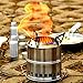 EIALA Potable Stainless Steel Wood Burning Camping Stove,Solidified Alcohol Stove Outdoor Cooking Picnic BBQ Camping