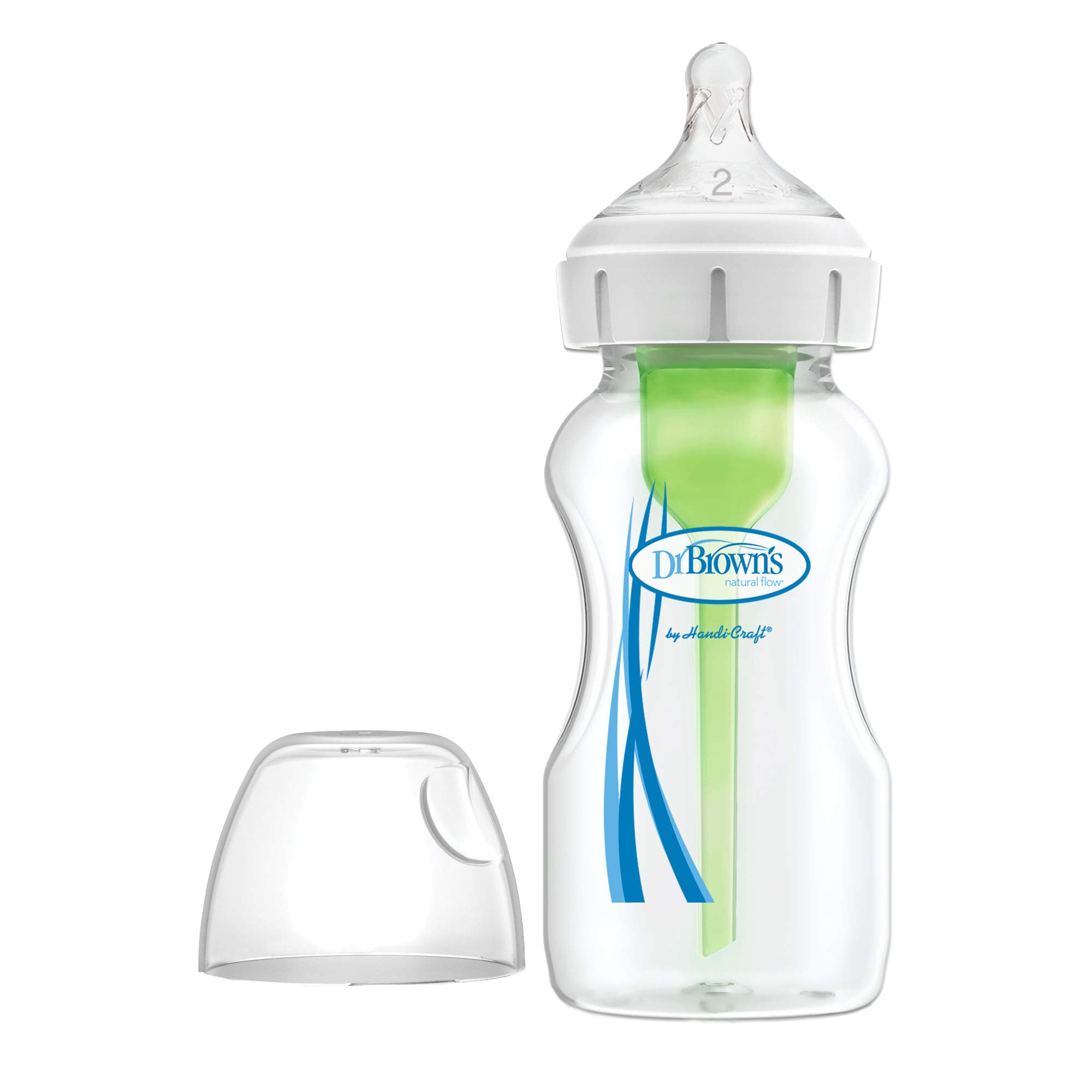Dr. Brown's Anti Colic Wide Mouth 270ml Clear Baby Bottle Level 2+3 Months
