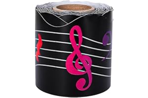 Cabilock Music Theme Wall Decal Border Sticker 7.5Cm X 5M Self-Adhesive Chalkboard Trim for Teacher Bulletin