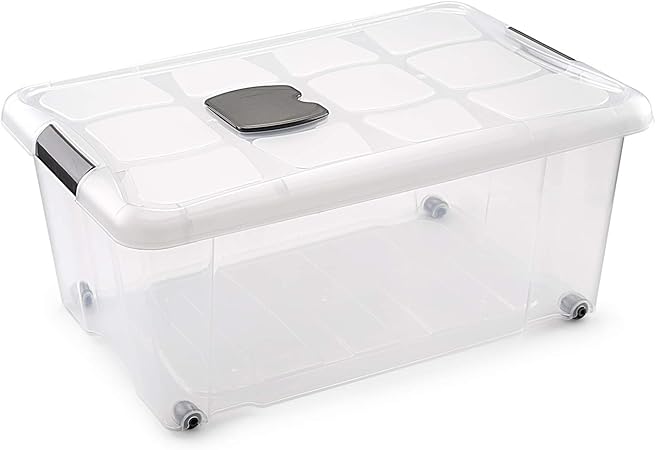 Metaltex - Caja de Ordenación con Ruedas 36 L (59 x 40 x 25 cm): Amazon.es: Hogar