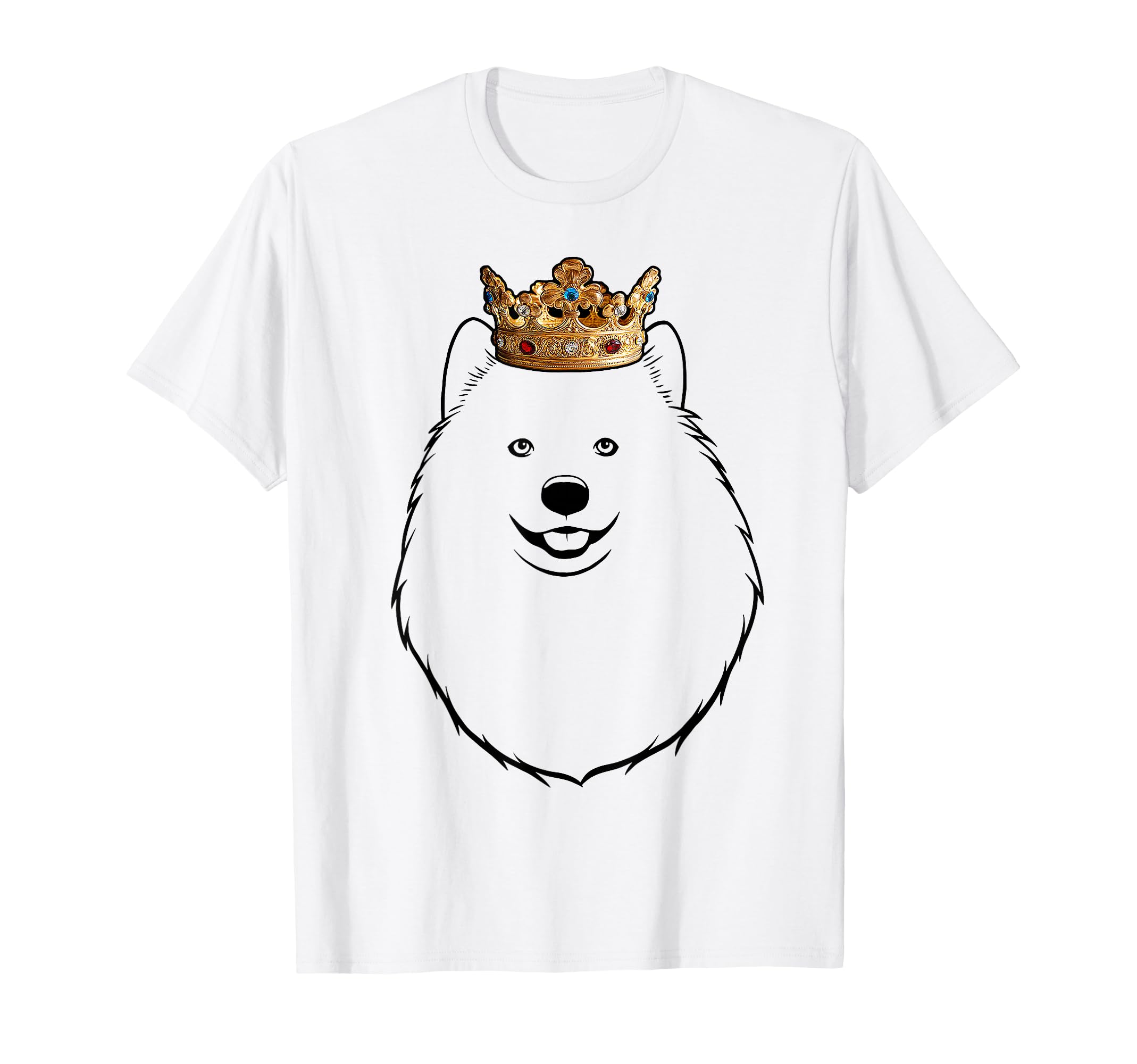 Samoyed Dog Wearing Crown T-Shirt