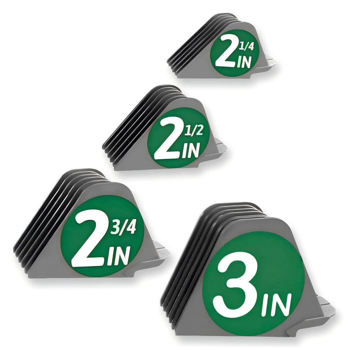 Photo 1 of Professional Hair Clipper Combs Guides Set - 2.25'' to 3'' Size Range, Replacement Guards?COMPATIBLE WITH WAHL Most Clippers/TrimmersMost Clippers/Trimmers,Grey(4 Pieces)