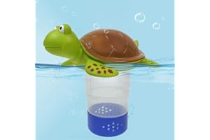 Blufree Chlorine Floater, Floating Chlorine Dispenser for Pools, Cute Turtle Pool Chlorines Floater, Large Capacity Chlorines Pool Floater w/Adjustable Release