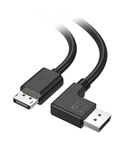 NFHK Câble Ultra Fin Coudé Vers Le Bas DisplayPort 1.4 DP
