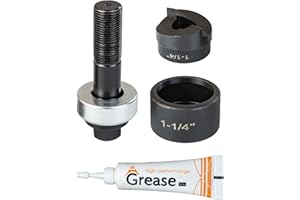 UTZIKO 1-1/4" Conduit Knockout Punch Unit with Manual Draw Stud - 1.7" Actual Hole Size, Versatile Usage and Precise Punching