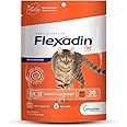 Vetoquinol Flexadin Cat Hip and Joint Support Chew with UC-II, Cat Joint Supplement, Clinically Proven and Veterinarian-Developed Formula, 30 Count Bag