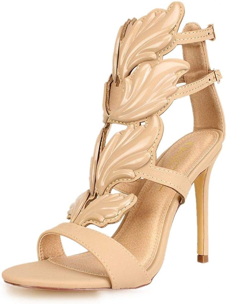 studded strap gladiator heels