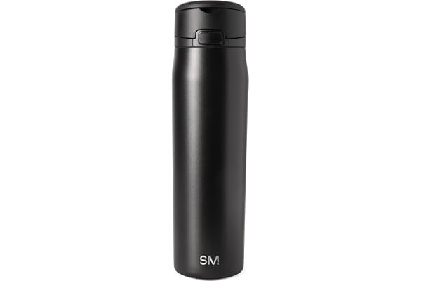 Simple Modern Water Bottle with Straw & Handle | 30oz | Black | Mesa Loop Insulated Water Bottle for School, Sports, Travel |
