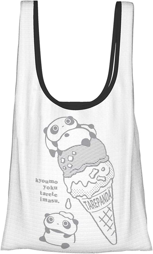 Amazon たれぱんだ 1 エコバッグ ショッピングバッグ 折りたたみ多機能 大容量 防水 軽量 買い物バック アニメ キャラクター グッズ 男女兼用 雑貨 Outfly エコバッグ 買い物バッグ