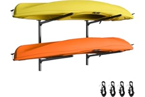 LXVOOEE Kayak Storage Rack, Heavy Duty Freestanding Kayak Rack for Garage and Outdoor Storage, Kayak Stand Adjustable for Kayak, Canoe, Surfboard and Paddle Board