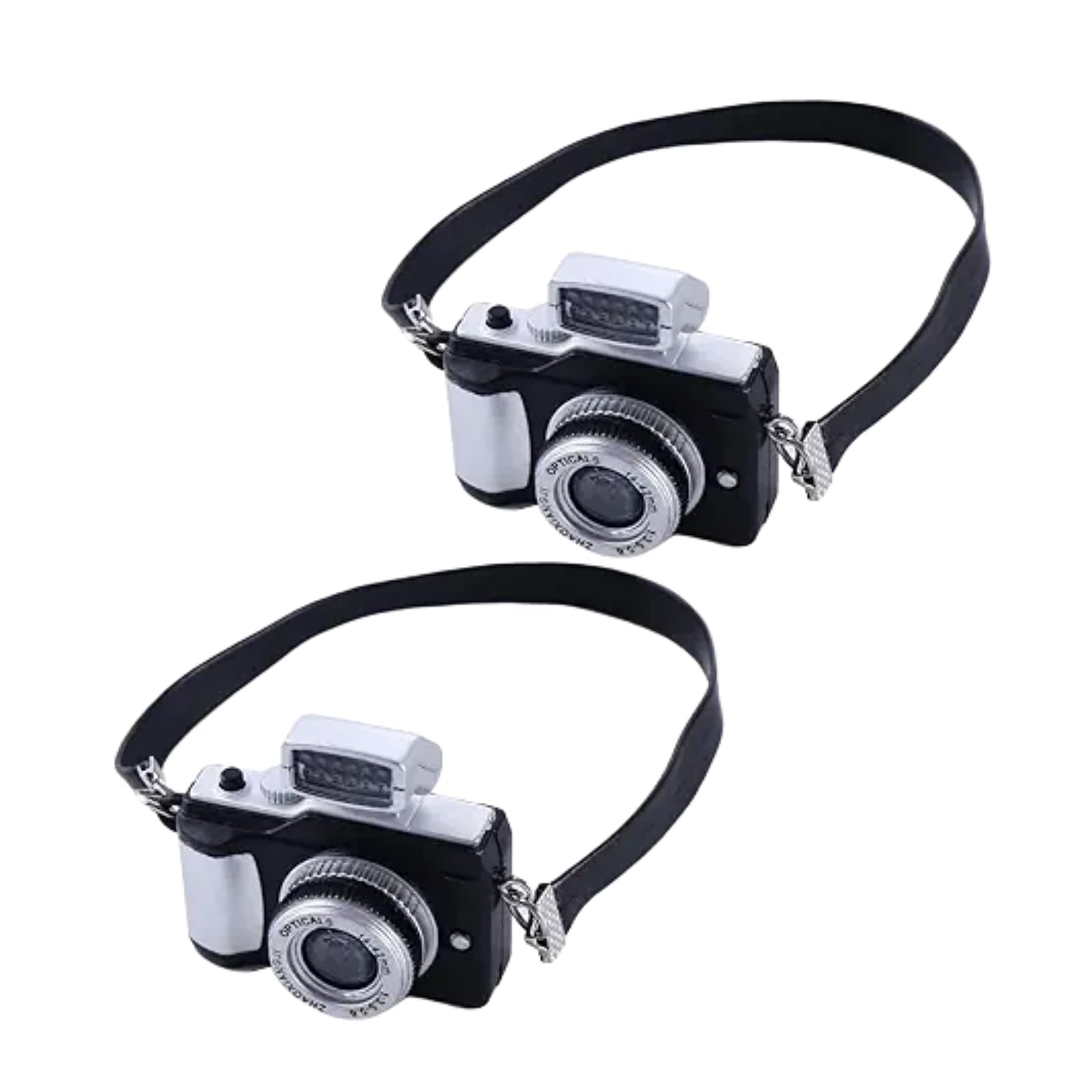2Pcs 1:4 Scale Mini Camera Prop Ornament Vintage Camera Model, Miniature Digital Camera Mini Decoration Accessories Photography Props Ornament(Style 1)