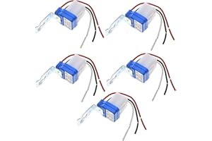 AZUOCN 5 Pcs AC DC 220V 10A Auto On/Off Photocell Light Switch Photocell Photo Switch Photoelectric Switch Photocell Control Light Sensor Switch Dusk to Dawn Photocell Sensor (AC DC 220V)