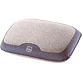 Go Travel Fusion Dual Pillow, Comfortable Travel Pillow for Uninterrupted Sleep and Lumbar Support, Inflatable Neck Pillow for Airplane, Bus, Car, and Train, Travel Essentials, Gray