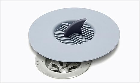 Kitchen Sink Strainer Plug Cover Hair Catcher Shark Shape Rubber