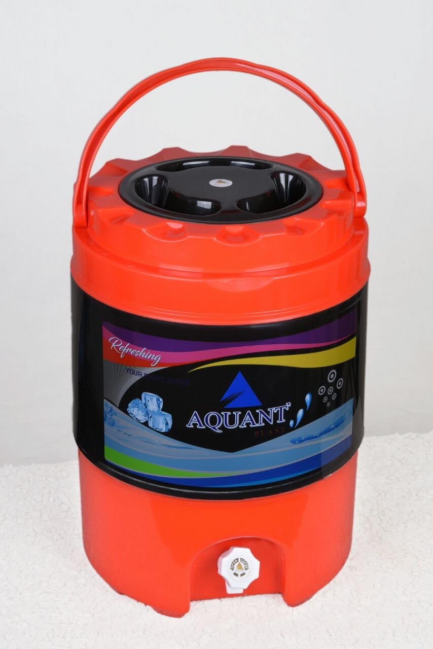 Insulated Travelers Cool Water Jug 4 Gallon Black and Red Color