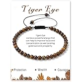 Crystal Bracelet for Women 4mm Adjustable Braided Natural Stone Bracelets Handmade Beaded Bracelets Gemstone Bracelet Healing Crystal Bracelet Crystal Jewelry for Women