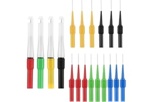 19pcs Multimeter Test Set 15 Probe Pins 0.7mm and 4 Insulation Wire Piercing Probes Automotive Back Probe Kit Power Needle Te