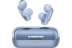Monster Bluetooth Earbuds Open Ear AC601, Comfort Clip-On Wireless Earbuds, Bluetooth 5.4 Earbuds with Environmental Noise Ca