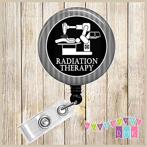 Amazon.com: Radiation Therapy - Grey Stripes - Button Badge Reel: Handmade