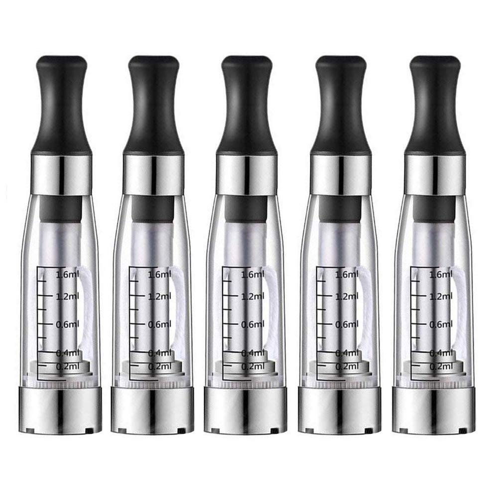 Vapesoon Ego New & Improved 5pcs/Pack CE4 Clear(Transparent),1.6ml Capacity Atomizer Compatible with All Ego/MT3/CE4/CE5/CE6 Battery and All The Standard 510 Thread Connector