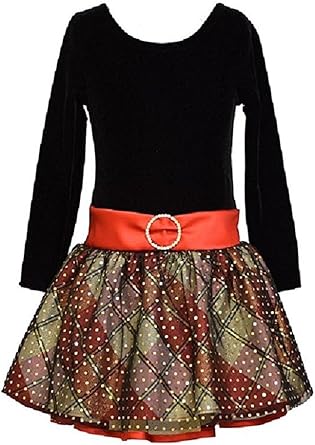 bonnie jean long sleeve drop waist dress