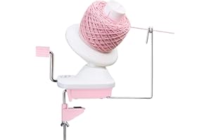 Olikraft Manual Yarn Winder | Yarn Ball Winder, Roller, Baller Crochet Spinner for Crocheting | Clamp for 1 3/4" Surfaces | Create Cakes up to 4oz