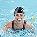 Padida Swimming Cap for Long Hair Women Silicone Waterproof Swim Cap Keep Average & Large Head Dry with Thick, Curly and Braided Hair, Amazing Summer Gift Swimmers Caps(Black)