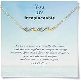 Dkodfi Necklaces for Women, Dainty 14K Gold Plated Necklace Beach Jewelry Wave Necklace, Valentines Day Gifts for Women, Beach Jewelry Birthday Gifts for Daughter Mom and Sister Ocean Necklaces