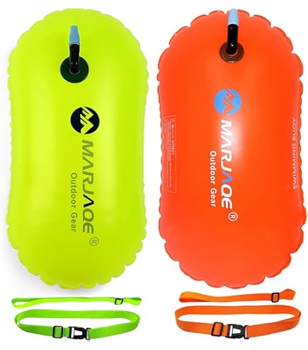 Lot De 2 Bouées De Natation Gonflables Pour Eau Libre - Haute Visibilité, Sécurité Pour Triathlon Et Nage En Mer - 11