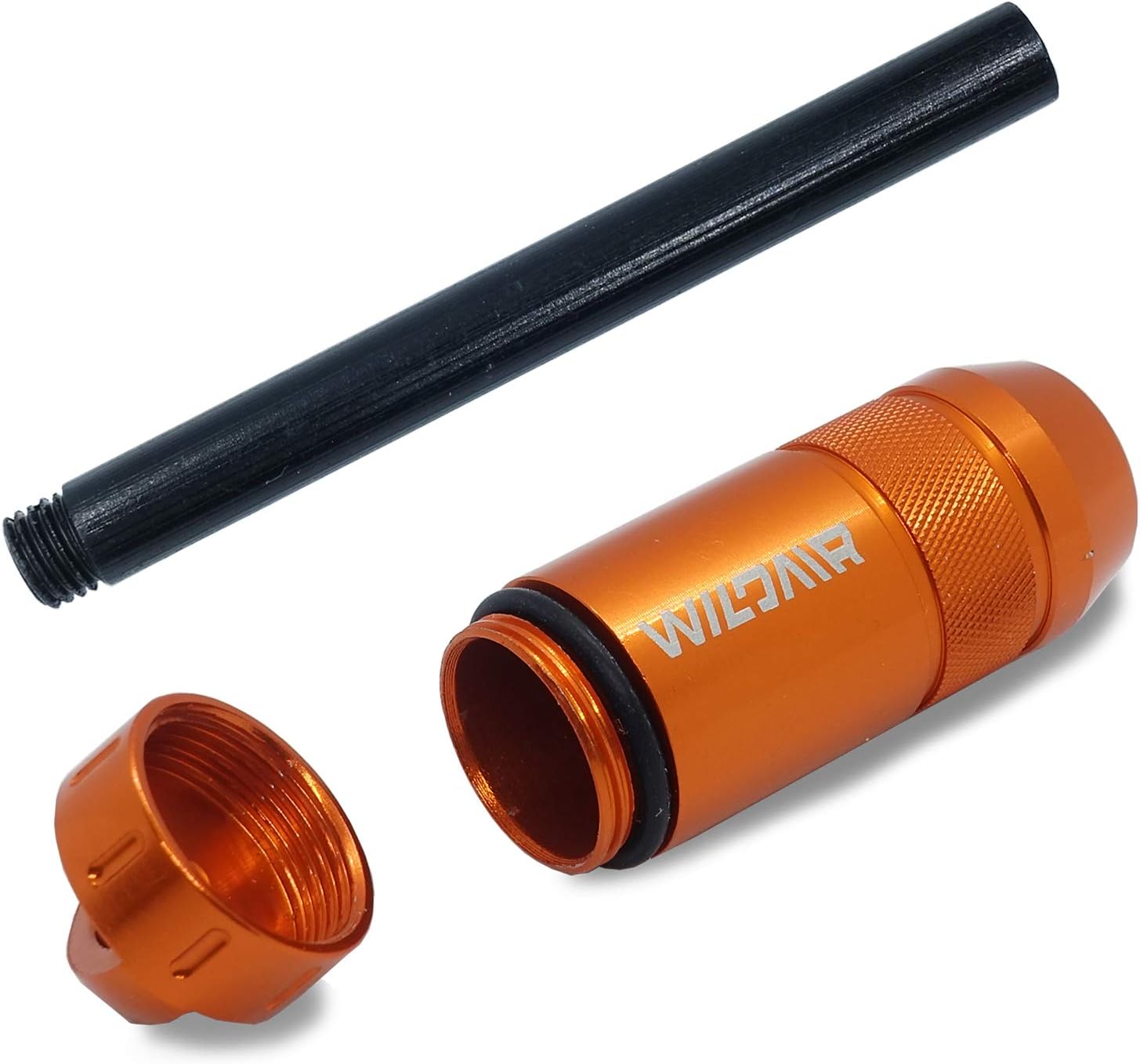 WILDAIR Ferrocerium Ferro Rod Fire Starter with Flint Striker Storage Capsule Fire Paracord Magnesium Bushcraft Flint and Steel Fire Starter Emergency Survival Kits (Orange): Sports & Outdoors