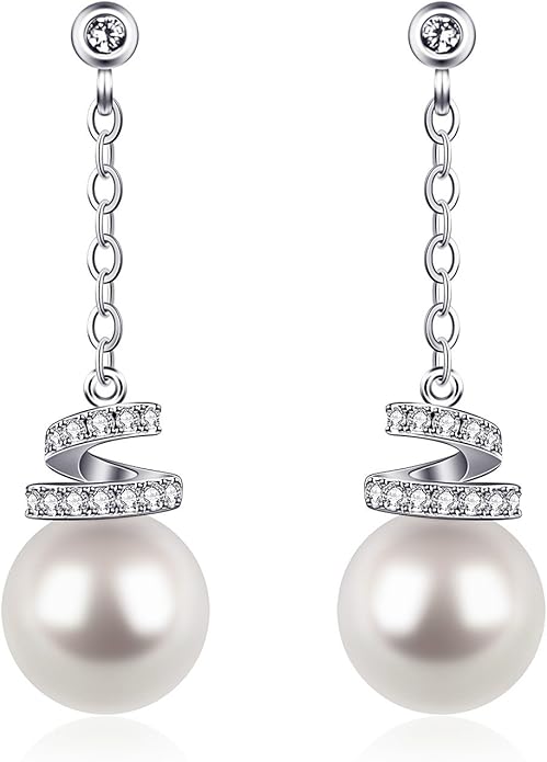 Comment On Dit Oreille En Anglais D.Perlla Femme Boucles d¡¯oreilles longues Clous d¡¯oreilles des perles