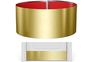 Sanbege Stainless Steel Door Kick Plate, 8" x 34" Door Push Plate, Self Adhesive Kickplate for 36" Doors Interior or Exterior (Brushed Gold)