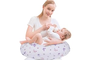 Plushii Nursing Pillow for Breastfeeding, Breathable Breast Feeding Pillow and Positioner with Removable Cover for More Support, Tummy Time and Bottle Feeding Support Pillow, Butterfly Dreams