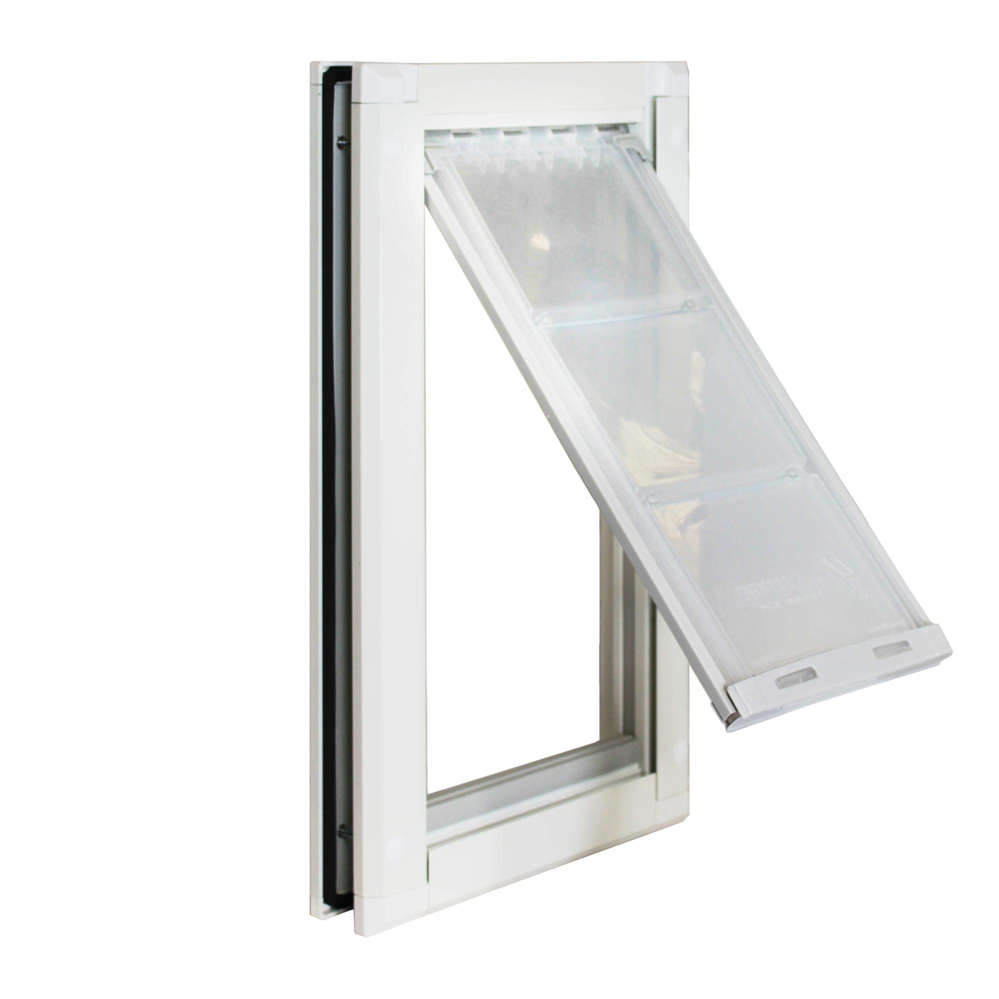 Endura Flap Pet Door Best Extra Insulated Energy Efficient Dog Door Small Medium Large XL Doggie and Cat Door in Black, Tan, White Frame Options for Exterior Doggy Door. Well Built with Locking Cover