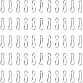 Mini Skater Small 304 Stainless Steel Sping Hooks Rust-Proof Lanyard Snap Clip Hooks for ID Badge Holder Lanyards Key Chain DIY Crafts (50, 13mm/0.51Inch)