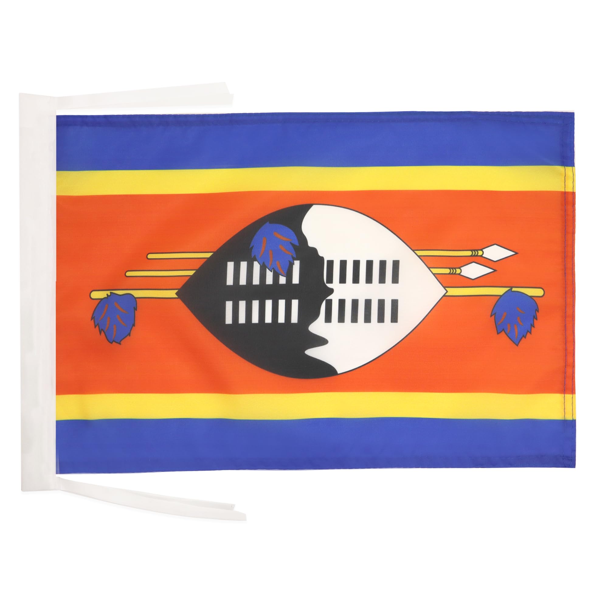 AZ FLAG - Swaziland Flag - 18'' x 12'' - 100% Polyester Swazi Small Banner with Two Cords - Fade Resistant - Vivid Colors - 18x12 in - 45x30 Cm โ image 1