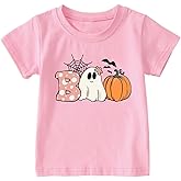 Boys Girls Halloween Shirts Toddler Short Sleeve Monster Truck Boo Ghost Dino Pumpkin Tee Tops T-Shirts 2-7 Years