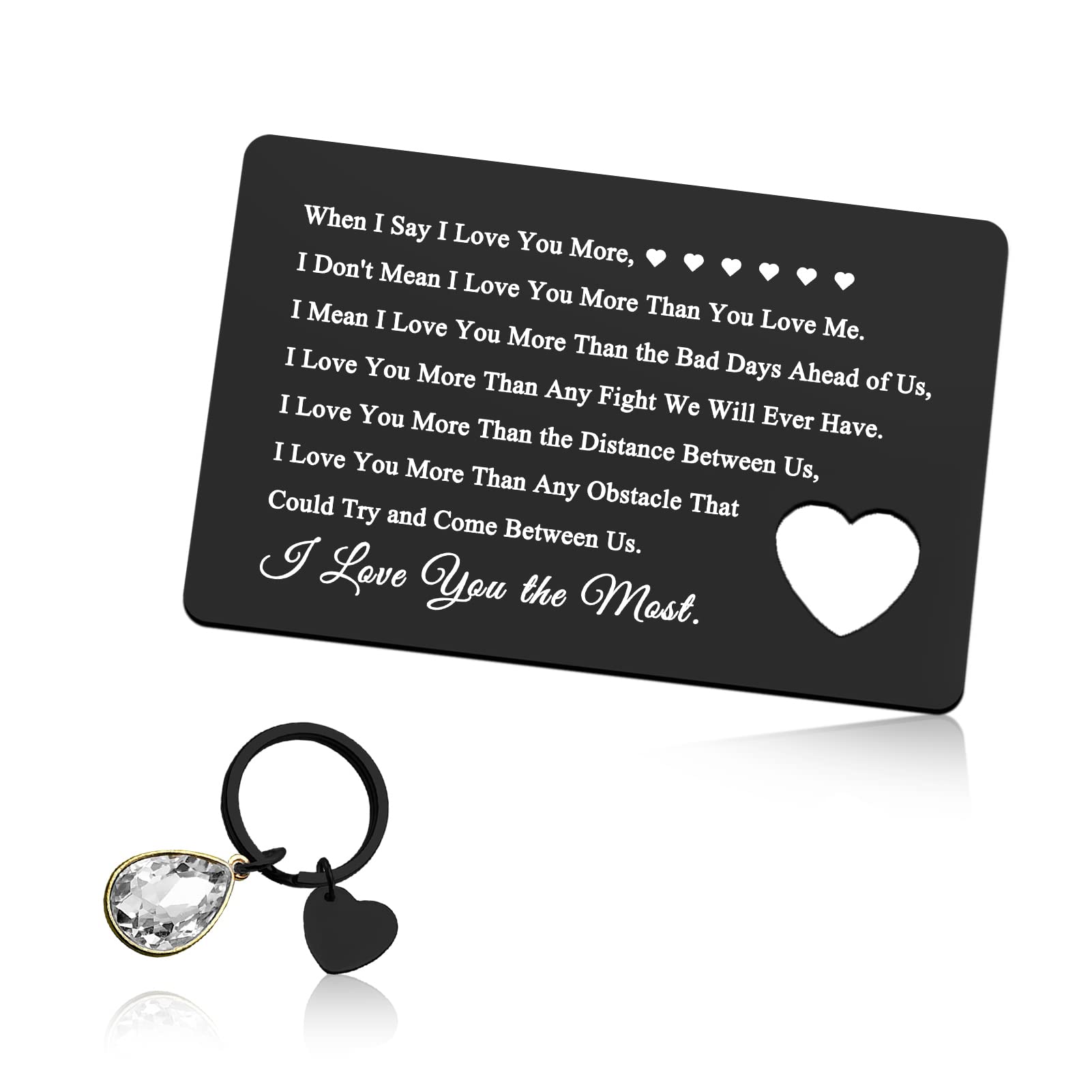 Engraved Wallet Card for Boyfriend Husband I Love You Gifts for Him Fiance Christmas Birthday Gifts Valentines Day Gifts Anniversary Card Gifts for Him