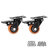Caster Wheels, Heavy Duty 2 Inch Casters Set of
