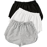SHENHE Girl's 3 Pack Bow Front Dolphin Shorts Elastic Waist Casual Workout Athletic Shorts