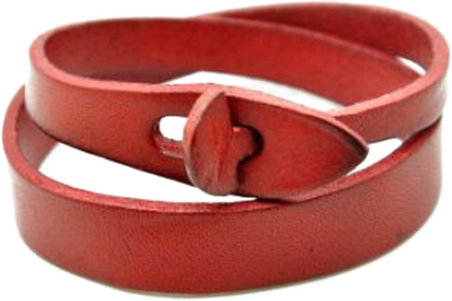 Real Soft Red Leather Women's Leather Jewelry Bangle Cuff
