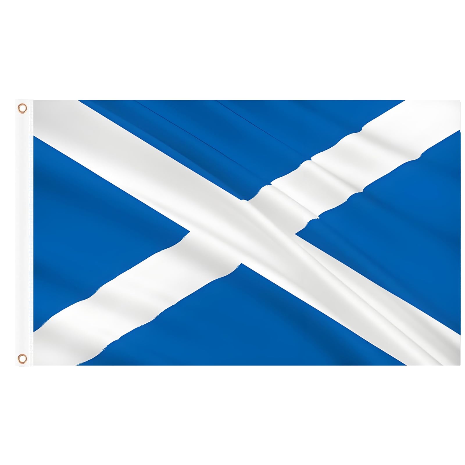 2PCS Scottish Flag 5ft x 3ft, Large Scotland Flags Saint Andrew's Cross Flag with Brass Grommets for Burns Night Decoration St. Andrew's Day Party Decorations