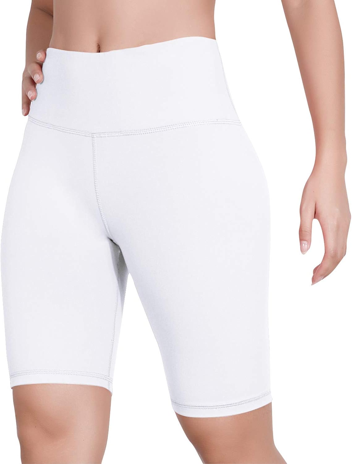 ODODOS Women's Yoga Short Tummy Control Workout Running Athletic Non See-Through Yoga Shorts with Hidden Pocket: Clothing