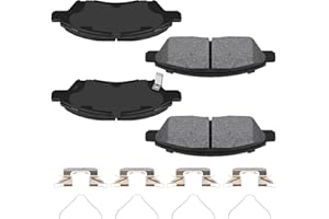 HECHENQICHE Front Brake Pads with Hardware for 2012-2019 Nissan Versa and 2014-2019 Versa Note