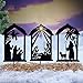 Lighted Shadow Nativity Shadow Stakes, Black