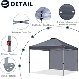 MasterCanopy Durable Ez Pop-up Gazebo Tent 2.5x2.5m with Sidewall Dark Grey view 4