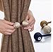 Joyci 2-Pack Curtain Tiebacks Creative Headset Shape Curtain Magnetic Buckle Modern Simple Style Holdbacks (Coffee)