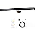 TINTINDOC 16inch Picture Light with Remote,Rechargeable Battery Painting Light for Art Full Metal, Dimmable Timer Led Accent Light 40LEDs for Painting Gallery Dartboard with Patent